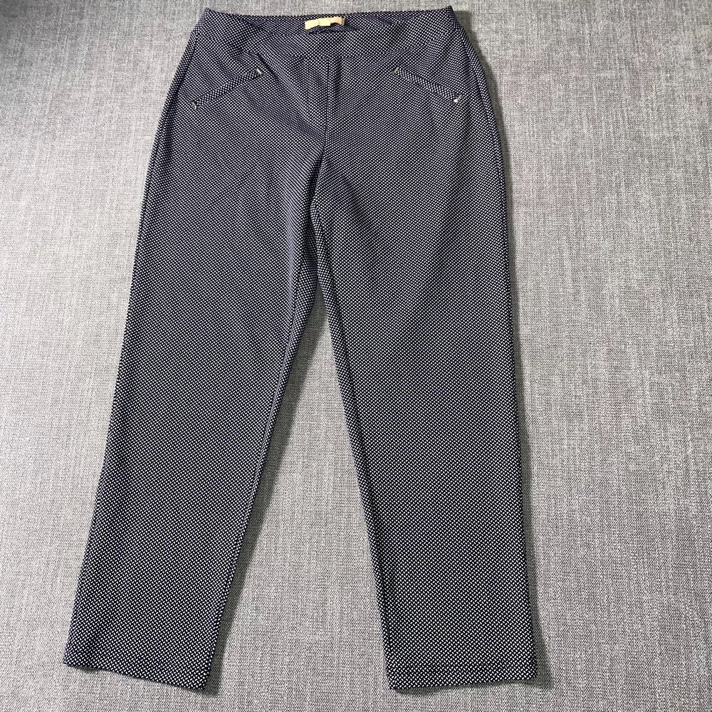 Hope & Harlow Pants Womens 10 Black White Allover Print Mid Rise Straight Leg